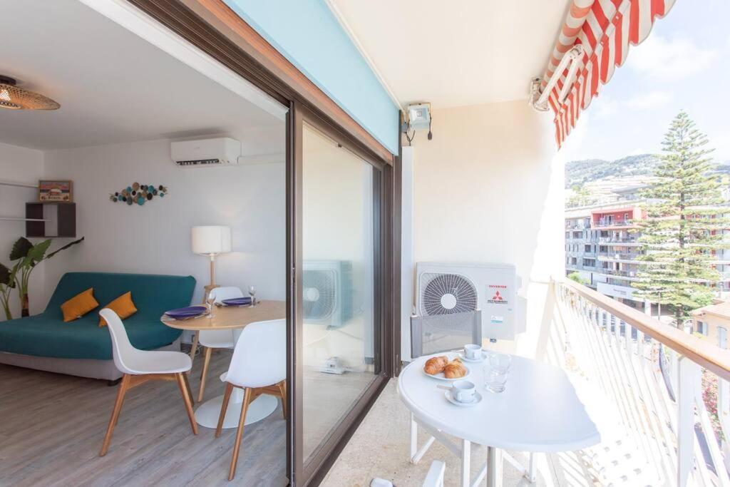 La Perle 2 P Terrasse Vue Mer 1Min Plage Clim 罗克布吕讷-卡普马丹 外观 照片