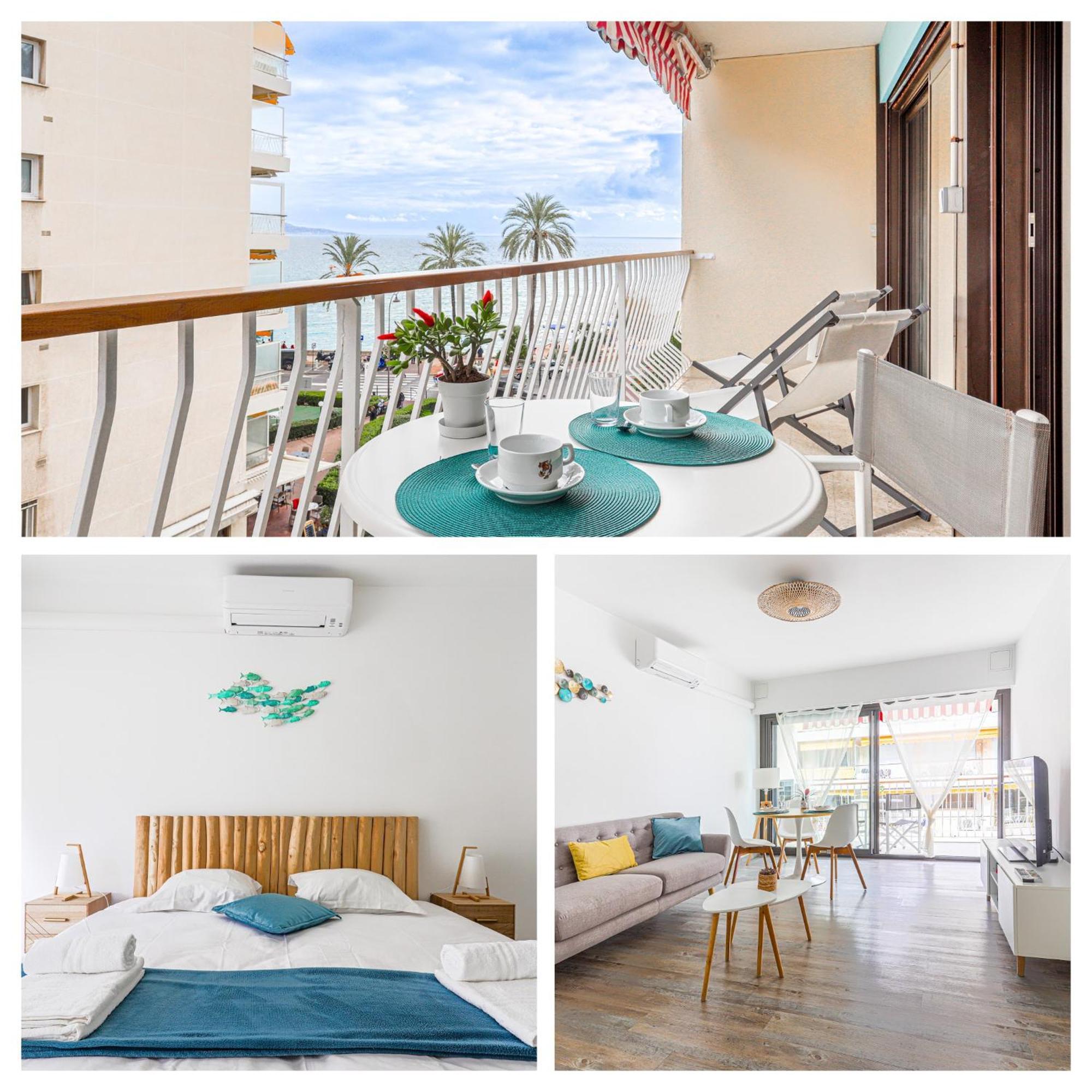 La Perle 2 P Terrasse Vue Mer 1Min Plage Clim 罗克布吕讷-卡普马丹 外观 照片