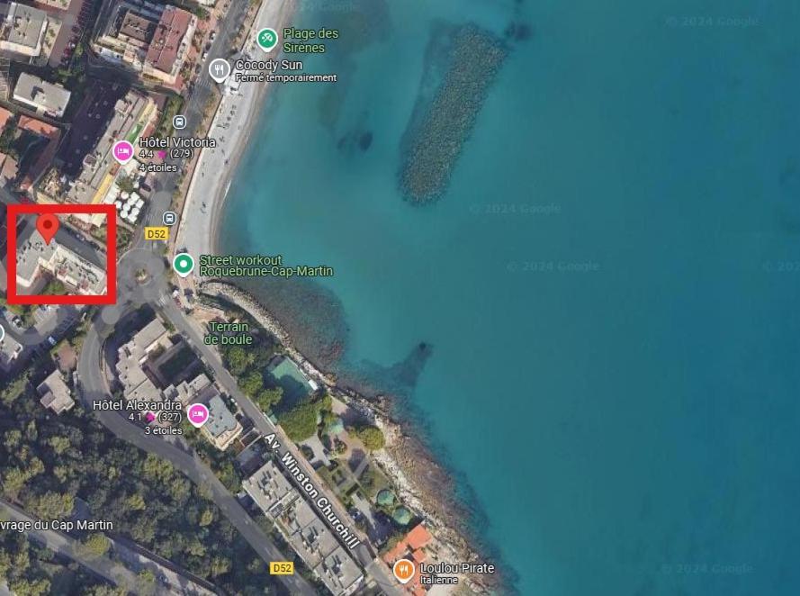 La Perle 2 P Terrasse Vue Mer 1Min Plage Clim 罗克布吕讷-卡普马丹 外观 照片